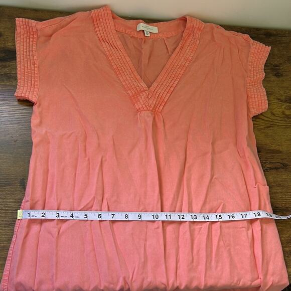 New Directions Peach Colored Short Sleeve Mini Dress - Picture 8 of 9